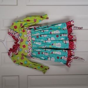 Jelly the Pug little girls Christmas dress sz 6